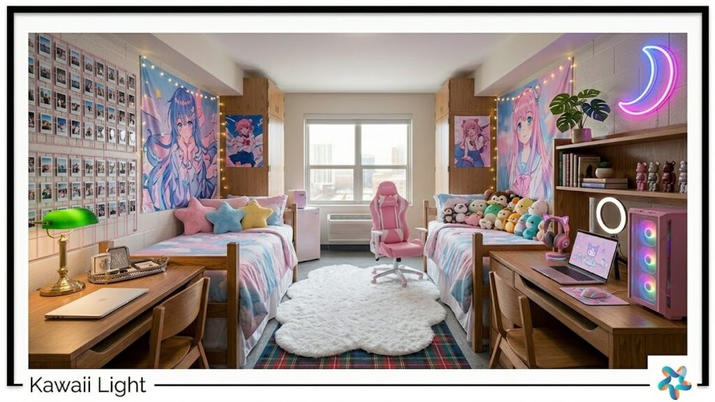 Kawaii Light dorm room, view 1