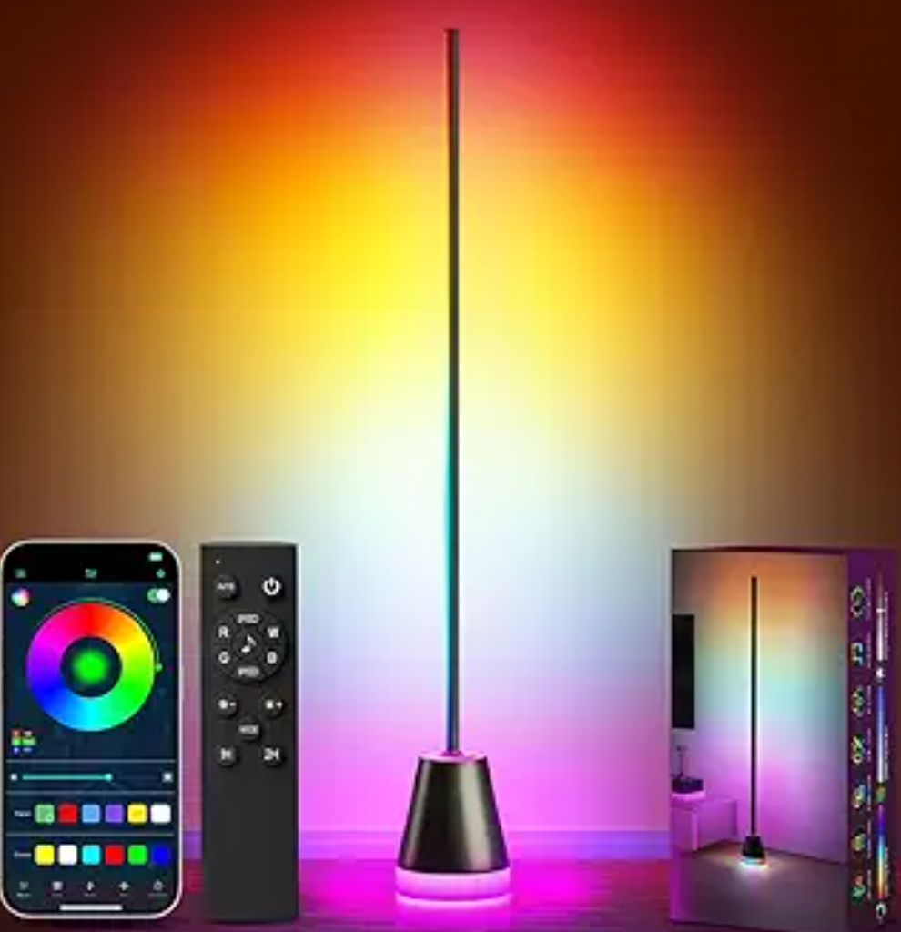 Keepsmile Smart RGB LED Corner Floor Lamp